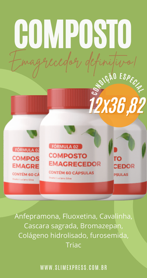 COMPOSTO EMAGRECEDOR EXTRA FORTE 60 CAPSULAS
